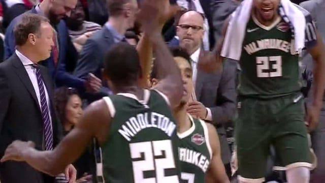 Giannis Antetokounmpo has 19 points, Bucks beat Raptors 104-99
