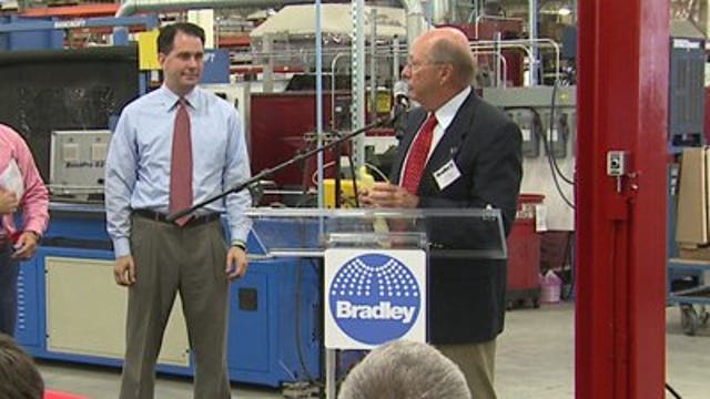 Gov. Walker tours new Bradley Corp. plant, touts economic reforms