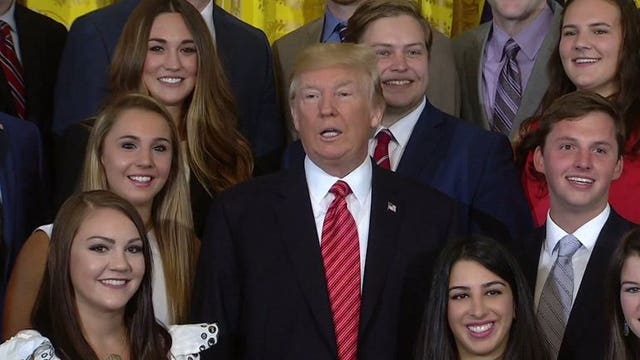 Pres. Donald Trump tells reporter to be "quiet" during White House photo-op