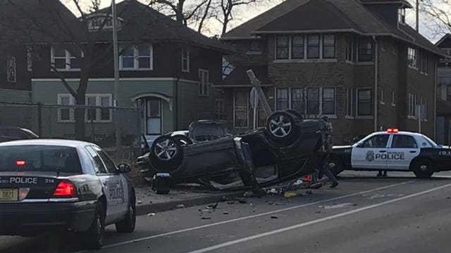 Police: Reckless driver caused rollover crash near 44th and Center; 3 arrested