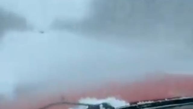 Video: Plow driver shares his limited view of the road during snowy, windy conditions