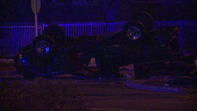 Police: Man seriously injured in rollover crash near Sherman and Concordia
