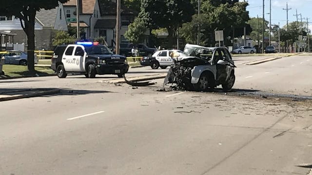 MPD: 16-year-old driver crashes into tree after shots fired at vehicle near 47th and Villard