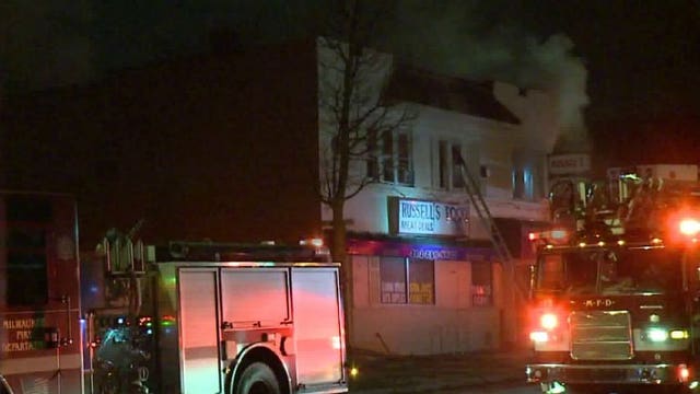 Early morning fire damages store, apartments near 1st & Burleigh; no one hurt