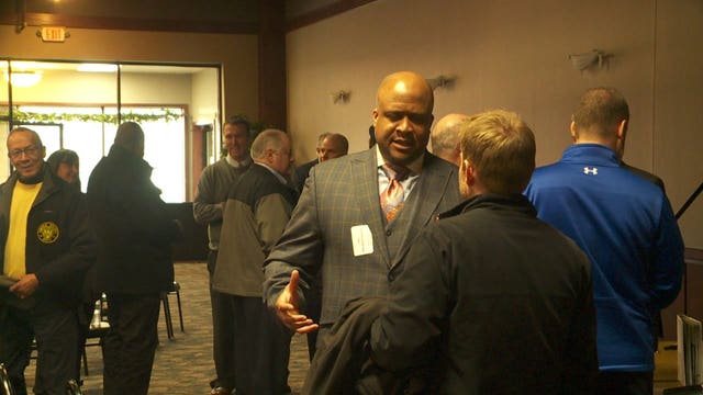 Packed house in Sturtevant for 1st of several meetings on Foxconn construction contracts