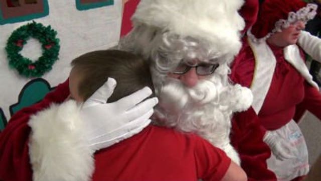 Santa visits Frank Elementary School in Kenosha