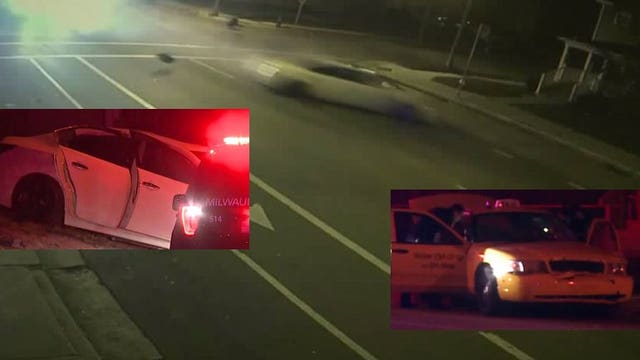 'It's bad out here:' 3 in custody after police pursuit, crash involving taxi in Milwaukee