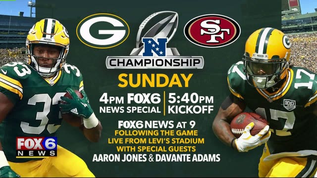 Only on FOX6: Packers, 49ers meet in a clash of the titans for the NFC Championship