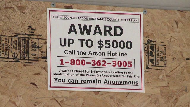 $5,000 reward offered in connection to Racine arson