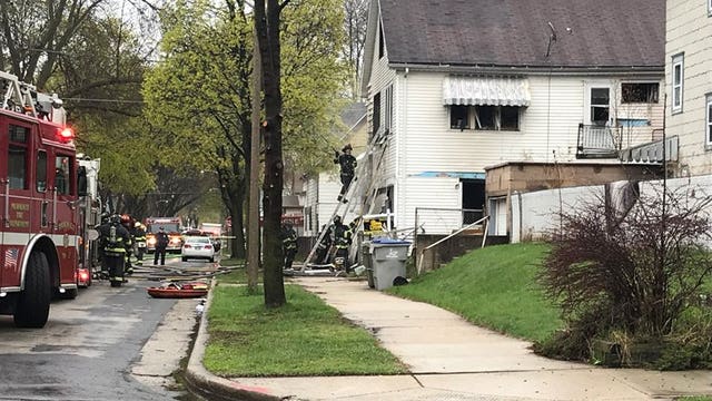 Milwaukee firefighters battle house fire near 29th and Rogers on city's south side