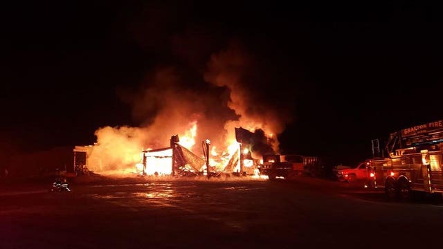 A complete loss: Hoppe Tree Service building in Town of Grafton destroyed by fire