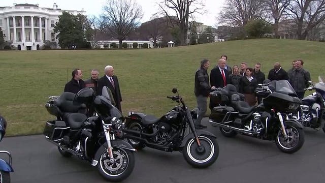 "I love Wisconsin:" Pres. Trump meets with Harley-Davidson execs, says bikers were 'with me all the way'