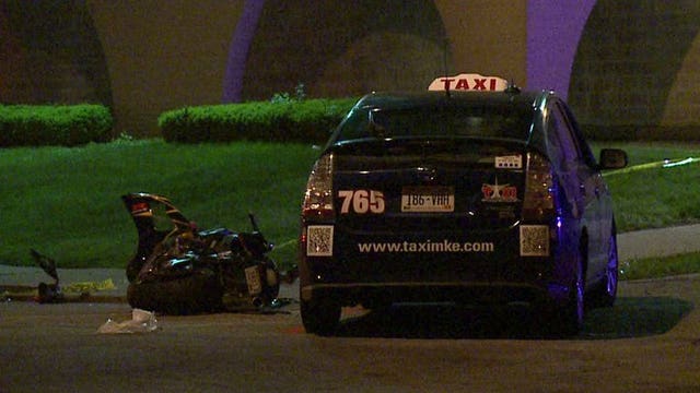 Motorcyclist hurt after collision with taxi on Milwaukee's south side