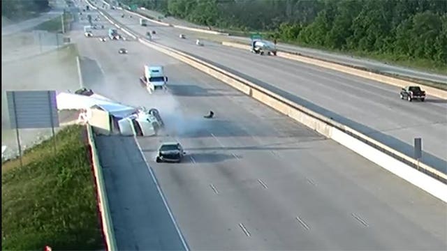 Caught on cam: Kenosha deputies arrest Iowa man for OWI, causing wreck that led to semi rollover