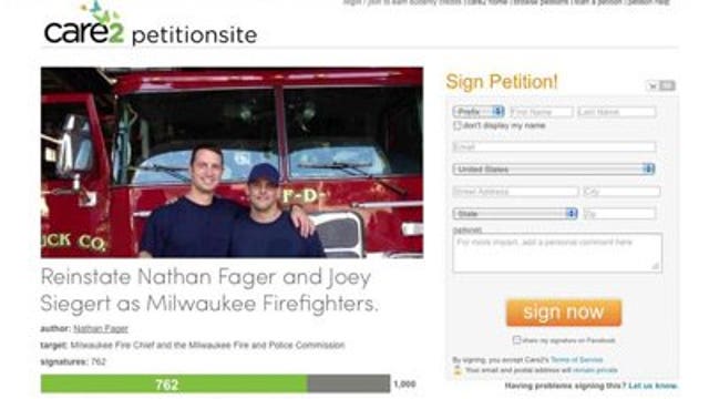 Two Milwaukee firefighters petition to get jobs back