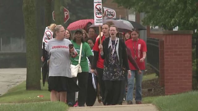 MPS teachers protest against failing school takeover proposal