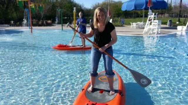 Laura has a blast at the David Schulz Aquatic Center