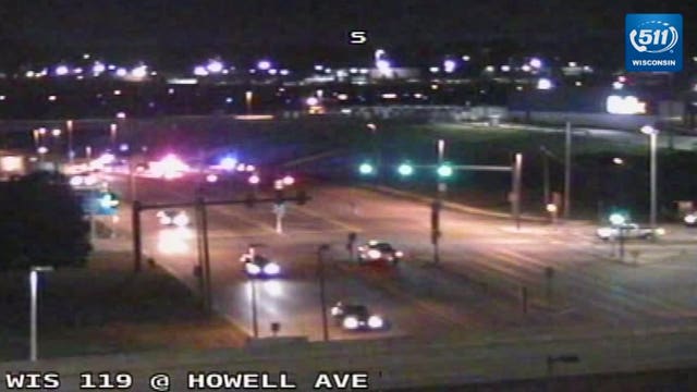 Watch: Crash blocks all SB lanes of WIS 38 near Air Cargo Way in Milwaukee