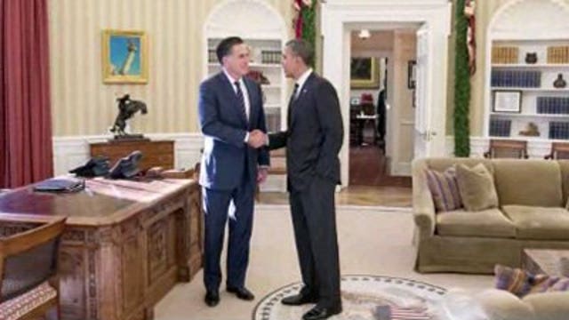 Pres. Obama, Gov. Romney meet for White House lunch