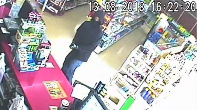 Caught on camera: Suspect sought in armed robbery of Deli Food Express in Racine