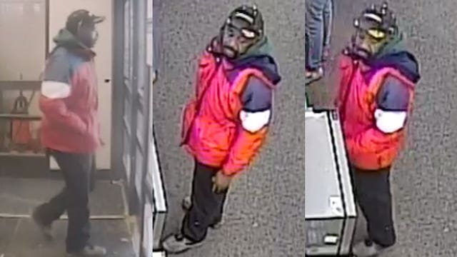 Recognize him? Police seek man armed with knife who robbed business near National and Layton