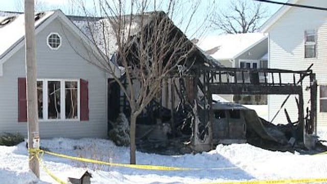 Search warrants in Wauk. fire say blood found splattered in home