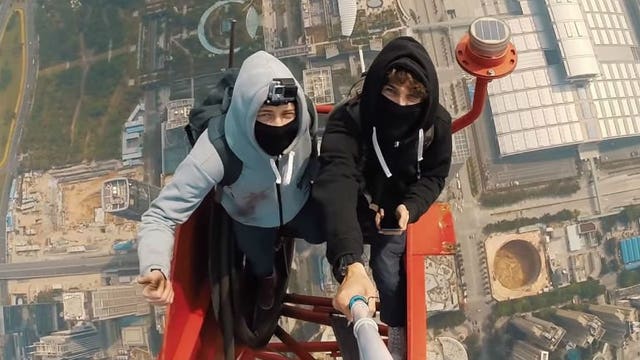 Daredevil duo takes epic selfie on top of the world's second-tallest building