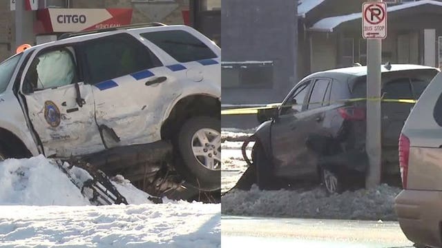 'I was pushed:' Woman says her stolen SUV struck city vehicle carrying Water Works employee