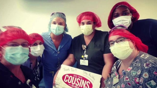 Act of kindness sparks chain reaction of food donations for workers, families in need