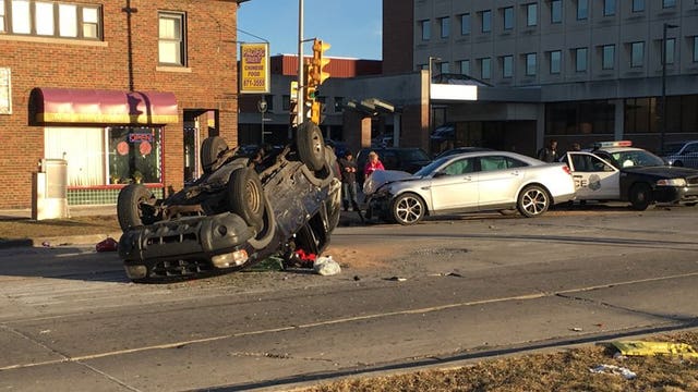 Milwaukee Fire Dept. on scene of 2-vehicle crash at 51st and Burleigh