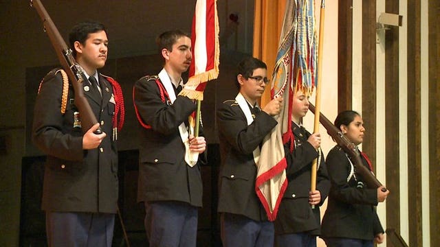 "Cool opportunity:" MPS Hamilton High School unit the official color guard of the Democratic debate