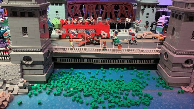 How many LEGOs does it take to turn a river green? Chicago River, parade recreated at LEGOLAND
