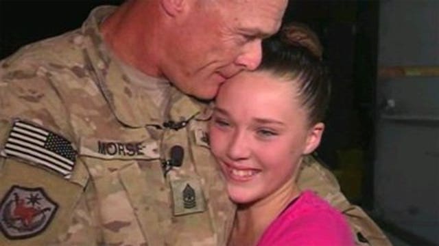 Military family reunited for Thanksgiving Day