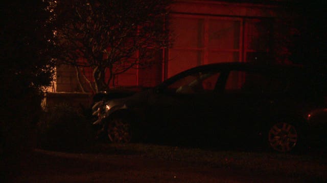 Accident ends with car in front yard near 55th and Roosevelt