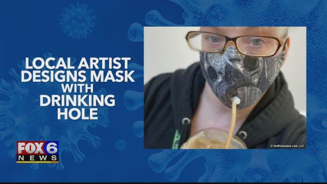 Local woman creates face mask with a special feature