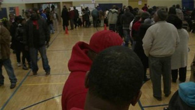 Voters turned out early to cast their ballots on Election Day