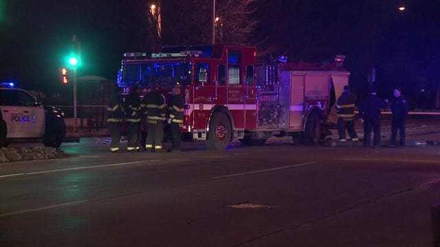 Driver going 70-80 mph with lights off before striking MFD truck, firearm and drugs recovered