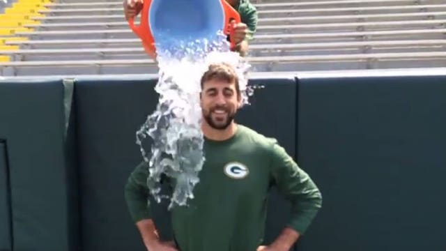 Challenge...accepted! Who did Packers QB Aaron Rodgers tag in the "Ice Bucket Challenge?"