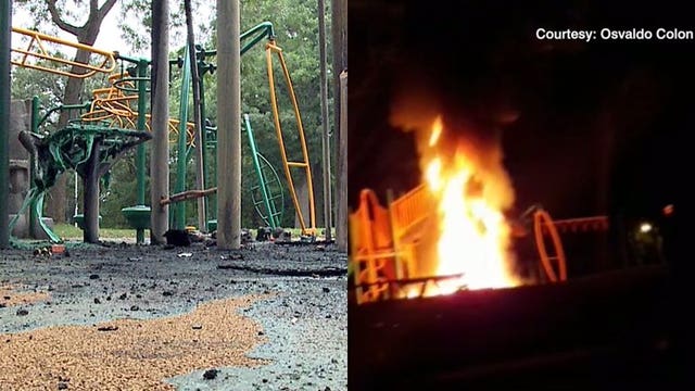 'Hurts to see:' Fire at playground at Smith Park was 8th blaze set since fall 2018, parks official said