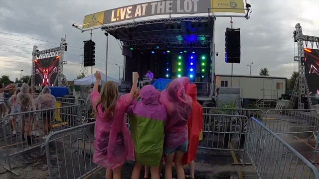 Social distancing 'pens' allowed Class of 2020 to 'celebrate together safely' with EDM concert in Grafton