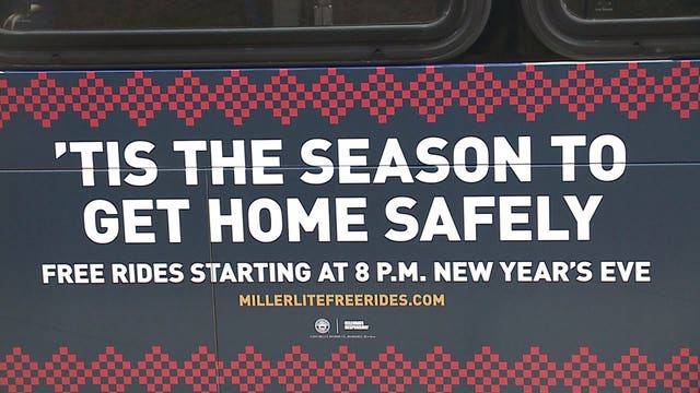 'Celebrate responsibly:' Miller Lite Free Rides on all MCTS routes on New Year's Eve for 32nd year