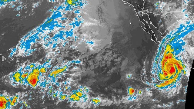 Tropical Storms Willa and Vicente swirling off Mexico