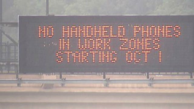 Starting this weekend, hand-held mobile device use is banned in Wisconsin work zones