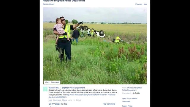 Police officer sings to child to distract her from fatal accident involving her father