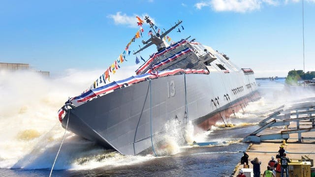 Navy launches new littoral combat ship in Wisconsin