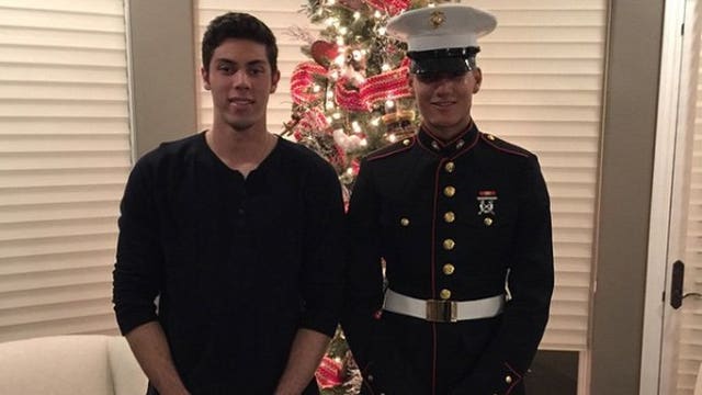 Youngest brother of Christian Yelich honorably discharged from Marines, coming to Miller Park
