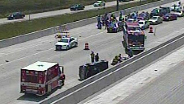 Crash halts traffic on I-94 near County Highway C