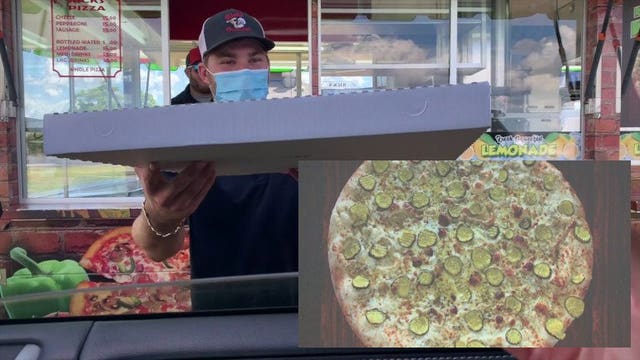'People go nuts for it:' Pickle pizza among the items on the menu for 1st State Fair Food Drive-Thru Thursday