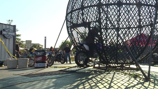 Family business: Meet the Ives brothers, who run the 'Ball of Steel,' featured at H-D's 115th anniversary party