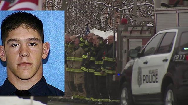 'God bless Officer Rittner:' Procession escorts fallen officer to Oak Creek for private memorial